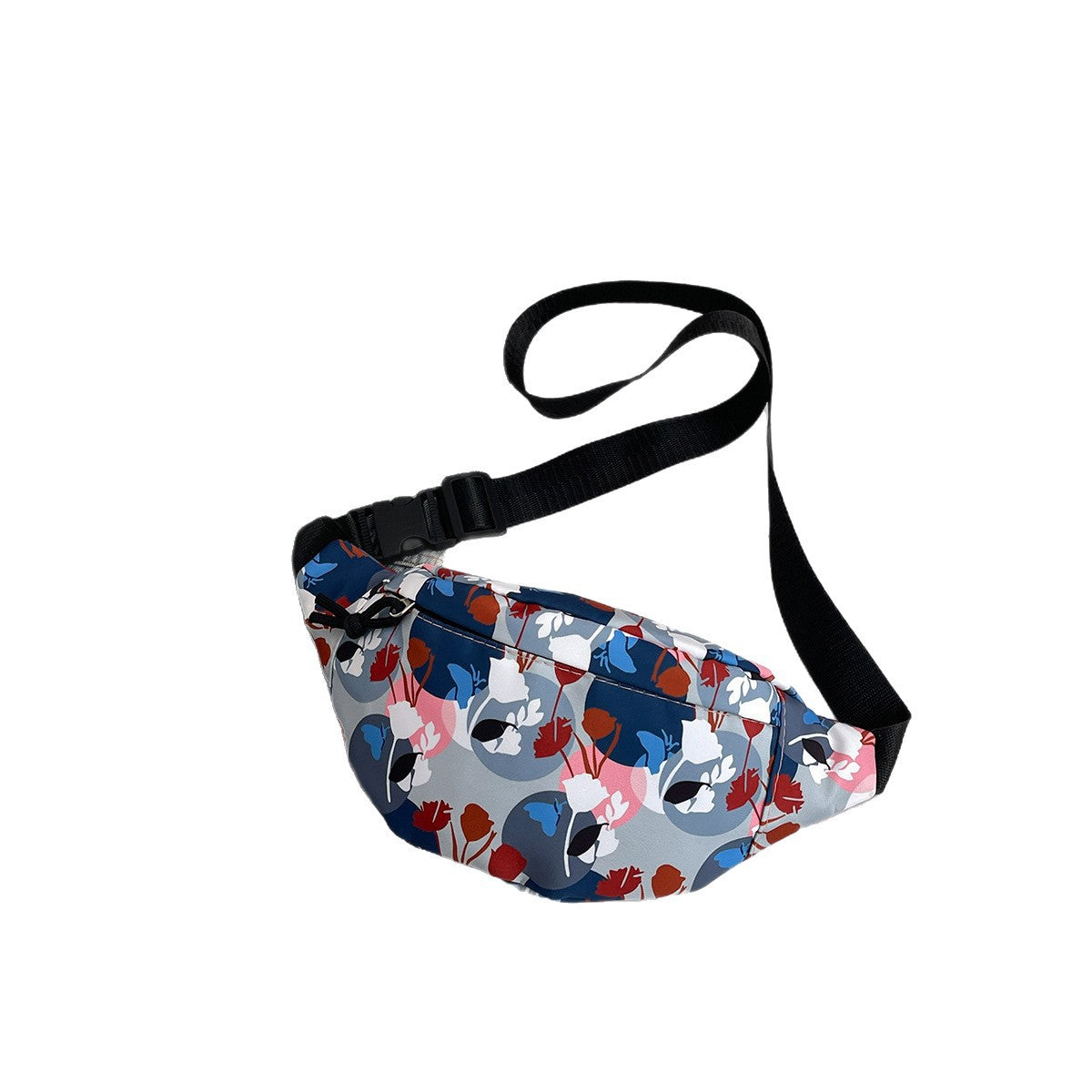 Wholesale Nylon fabric waist bag printed shoulder crossbody bag